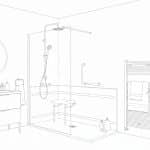 Croquis de la douche senior Acces 1G