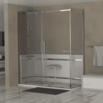 Cabine de douche sur mesure pour personne âgée en parois vitrées