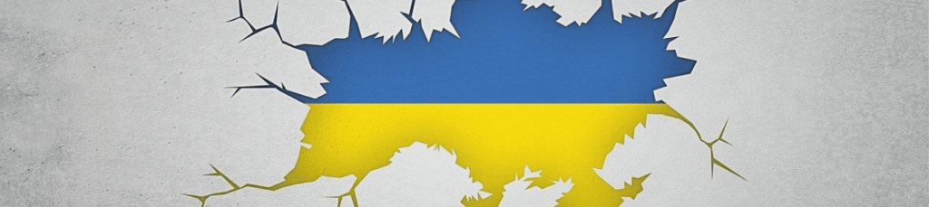 Carte jaune et bleue de l'Ukraine