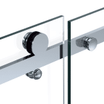 Détail porte vitrée cabine douche PMR Boréal